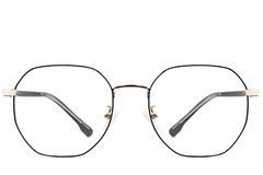 BS0406-0505_Golden_Geometric_Metal_Glasses_front