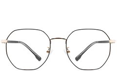 BS0406-0505_Golden_Geometric_Metal_Glasses_front