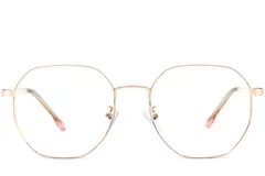 BS0406-0507_Pink_Geometric_Metal_Glasses_front