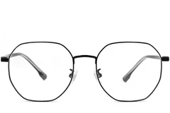 BS0406-0508_Black_Geometric_Metal_Glasses_front