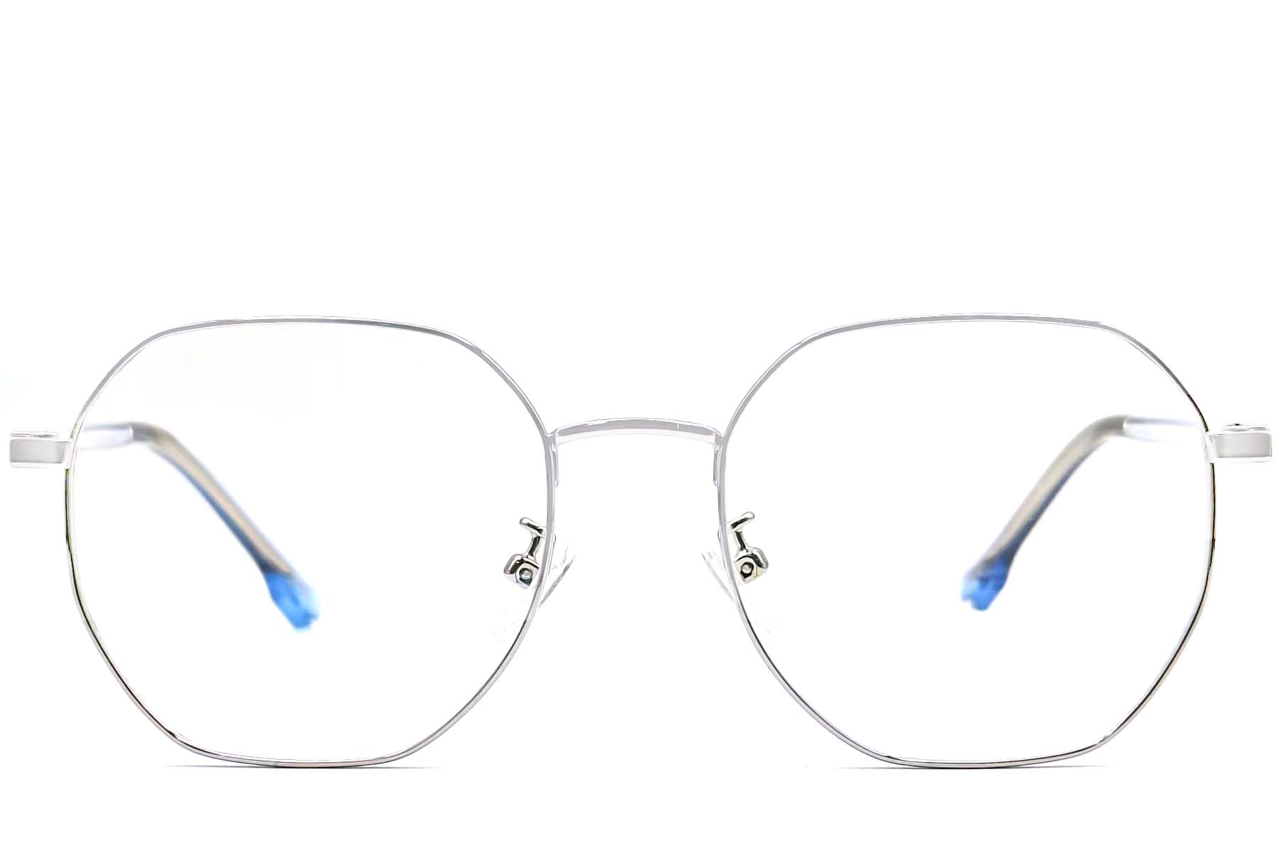 BS0406-0509_Silver_Geometric_Metal_Glasses_front