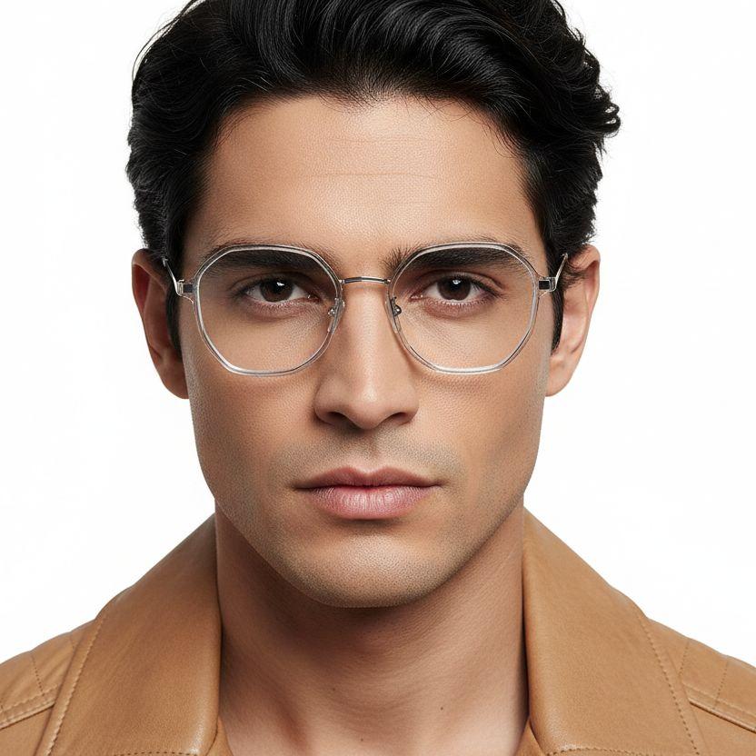Geometric Grey Metal Glasses #BS0406-0517