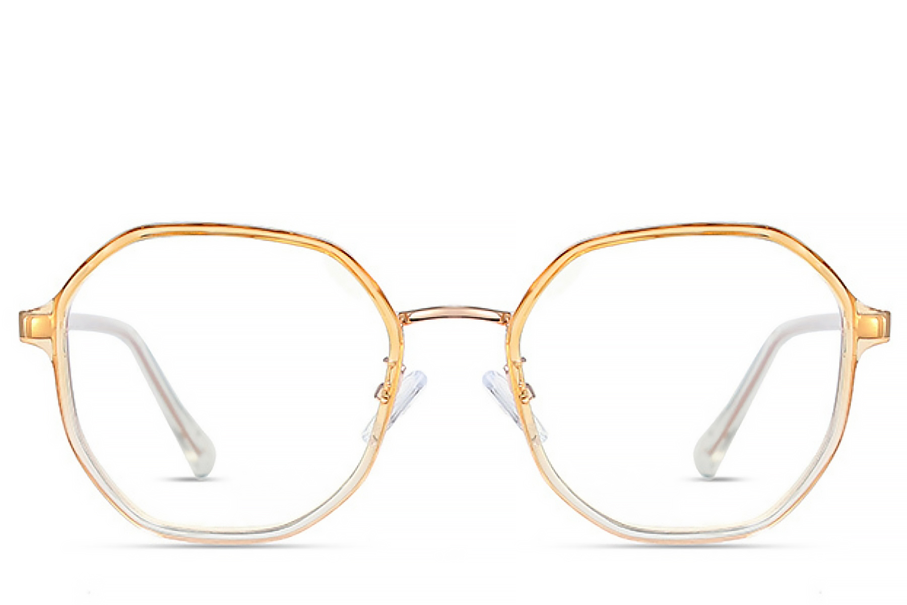 BS0406-0518_Orange_Geometric_Metal_Glasses_front