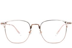 BS0406-0520_Pink_Rectangular_Titanium_Glasses_front