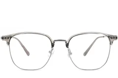 BS0406-0521_Grey_Rectangular_Titanium_Glasses_front