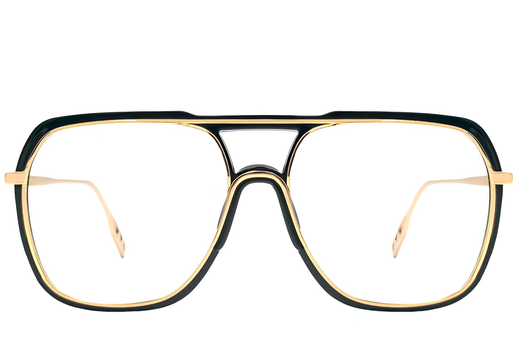 BS0406-0522_Black_Aviator_TR90_Glasses_front