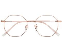 BS0406-0524_Pink_Geometric_Metal_Glasses_front
