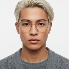 Geometric Pink Metal Glasses #BS0406-0524