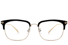 BS0406-0528_Golden_Semi-rimless_Titanium_Glasses_front