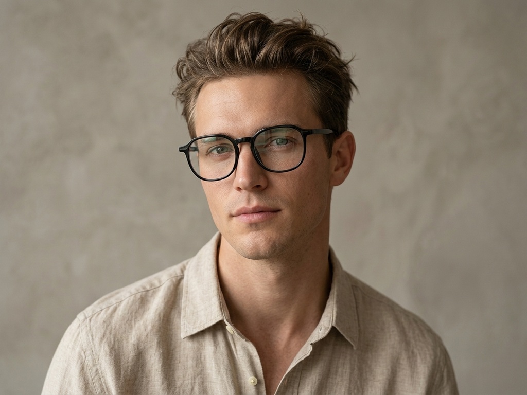 BS0406-0538_Black_Rectangular_TR90_Glasses-tryon_male