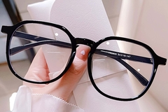 BS0406-0538_Black_Rectangular_TR90_Glasses_front