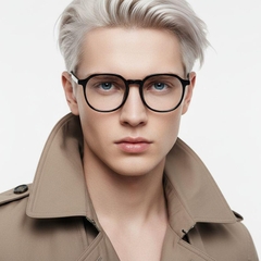 Gafas rectangulares negras TR90 #BS0406-0538