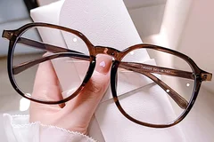 BS0406-0540_Brown_Rectangular_TR90_Glasses_front