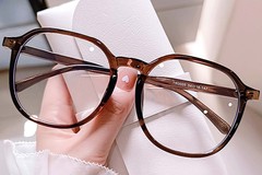 BS0406-0540_Brown_Rectangular_TR90_Glasses_front