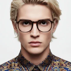 Lunettes rectangulaires marron TR90 #BS0406-0540