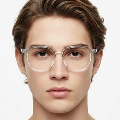 BS0406-0542_Transparent_Rectangular_TR90_Glasses_model