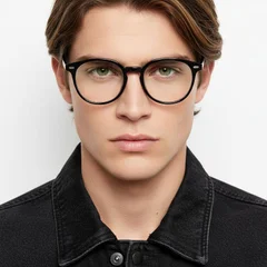 Oval Black TR90 Glasses #BS0406-0543