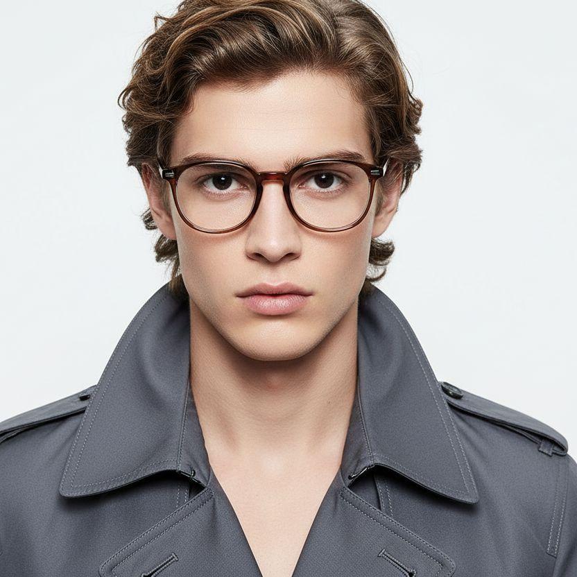 Oval Brown TR90 Glasses #BS0406-0544