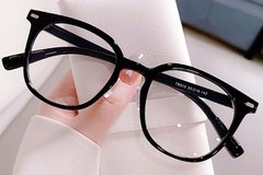 BS0406-0547_Black_Rectangular_TR90_Glasses_front