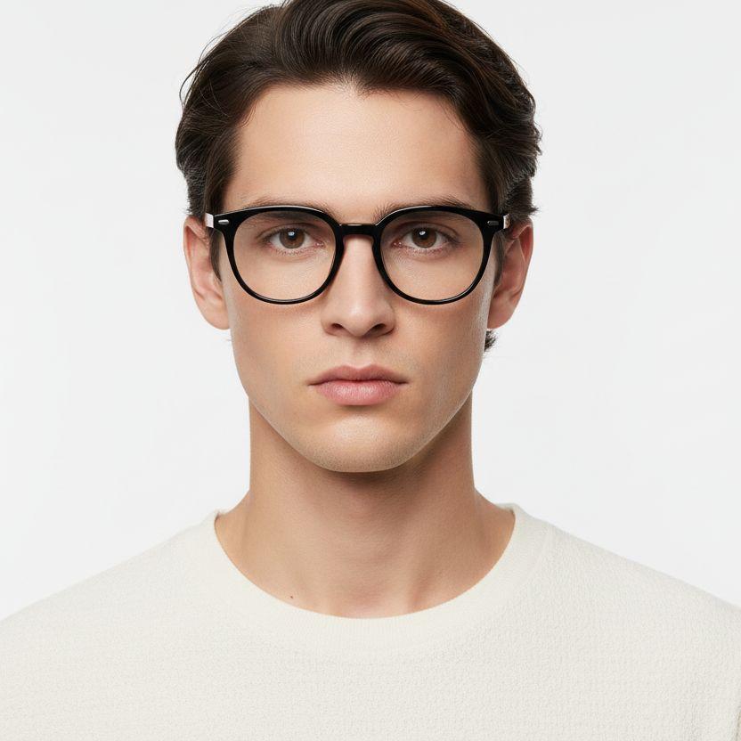 Gafas rectangulares negras TR90 #BS0406-0547