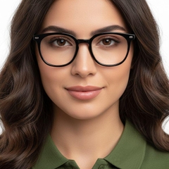 Gafas rectangulares negras TR90 #BS0406-0547