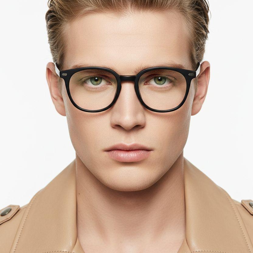 Rectangular Black TR90 Glasses #BS0406-0548