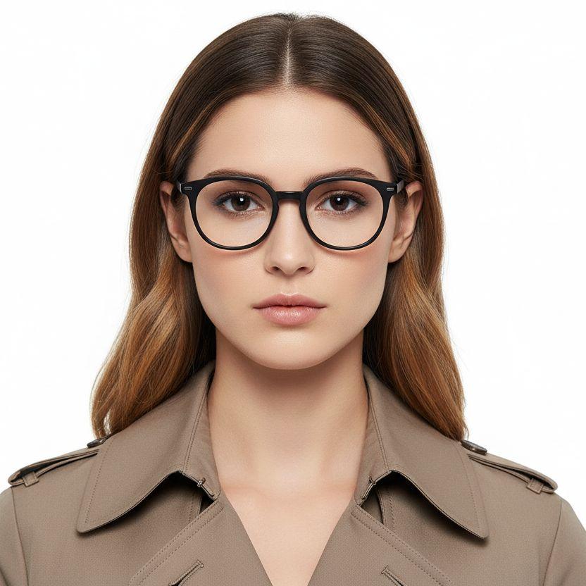 Rectangular Black TR90 Glasses #BS0406-0548