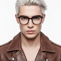 Lunettes rectangulaires marron TR90 #BS0406-0549