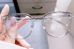 BS0406-0550_Grey_Rectangular_TR90_Glasses_front