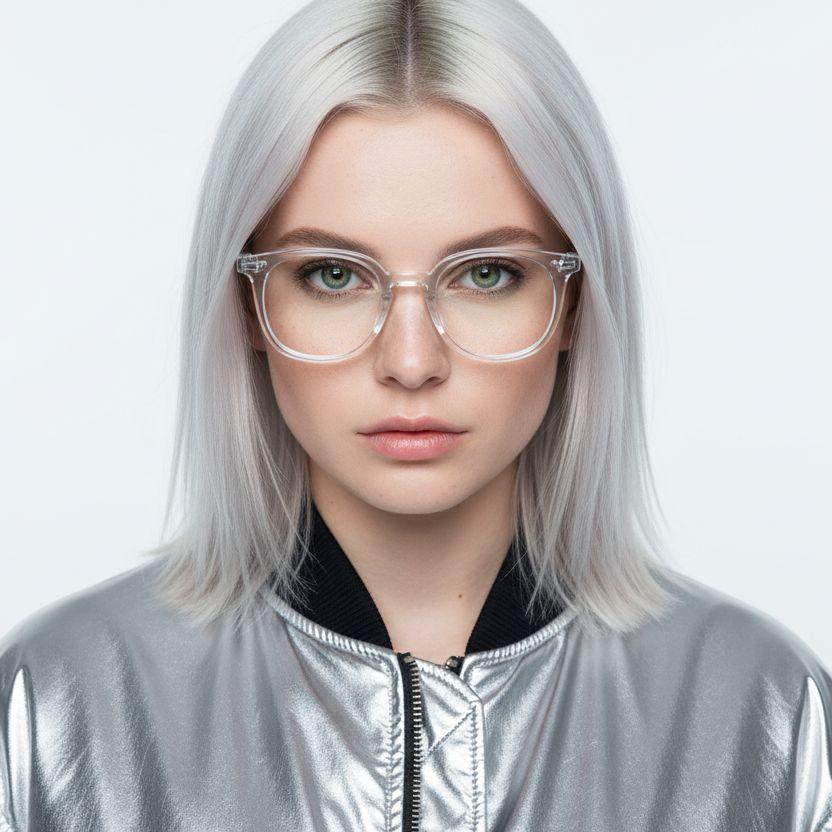 Rectangular Transparent TR90 Glasses #BS0406-0551