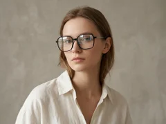 BS0406-0553_Black_Rectangular_TR90_Glasses-tryon_female