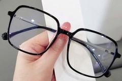 BS0406-0553_Black_Rectangular_TR90_Glasses_front