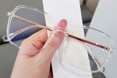 BS0406-0554_Transparent_Rectangular_TR90_Glasses_front