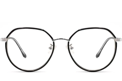 BS0406-0556_Black_Geometric_TR90_Glasses_front