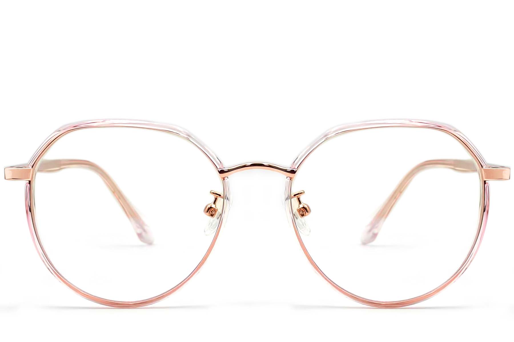 BS0406-0558_Pink_Geometric_TR90_Glasses_front