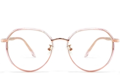 BS0406-0558_Pink_Geometric_TR90_Glasses_front