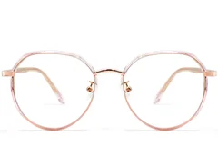 BS0406-0558_Pink_Geometric_TR90_Glasses_front