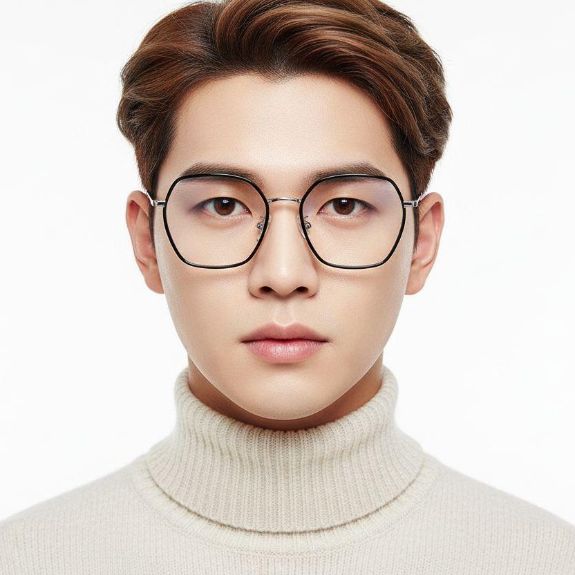 Geometric Silver Metal Glasses #BS0406-0564