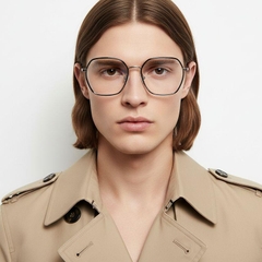 Geometric Blue Metal Glasses #BS0406-0565