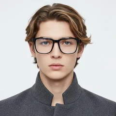 BS0406-0570_Black_Rectangular_TR90_Glasses_model