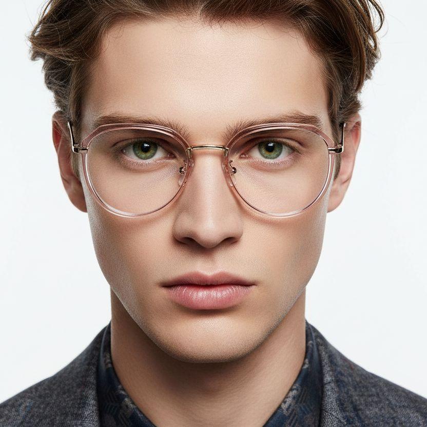 Gafas ovaladas TR90 rosas #BS0406-0574