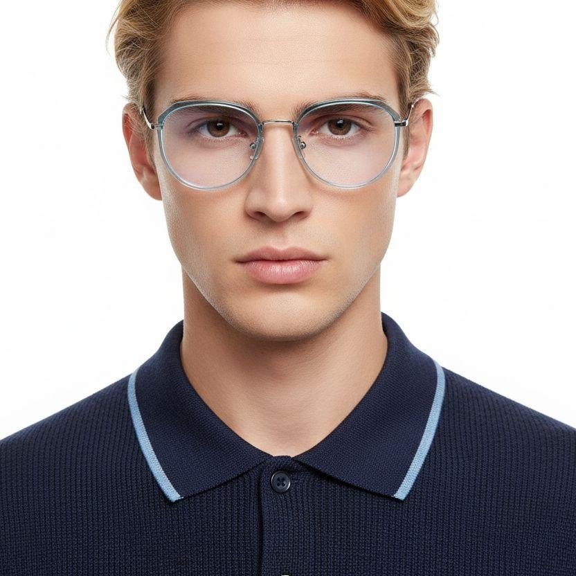 Oval Blue TR90 Glasses #BS0406-0577