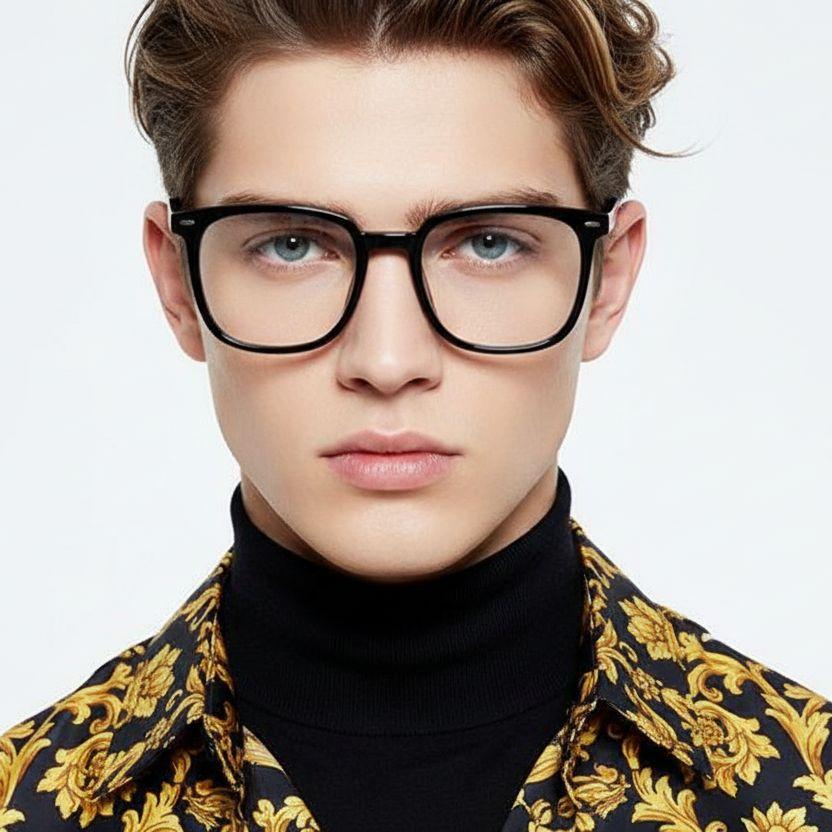 Rectangular Black TR90 Glasses #BS0406-0578