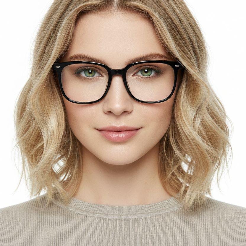 Rectangular Black TR90 Glasses #BS0406-0578