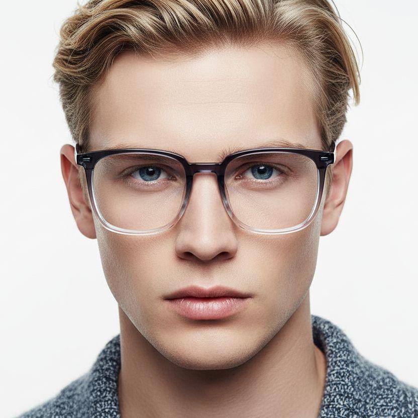 Rectangular Grey TR90 Glasses #BS0406-0580