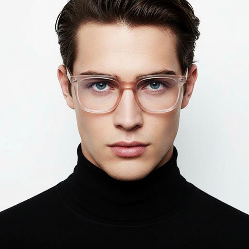 Gafas rectangulares TR90 rosas #BS0406-0582