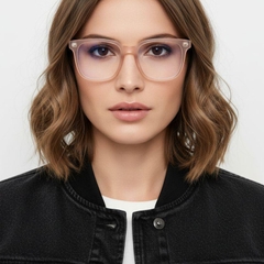 Gafas rectangulares TR90 rosas #BS0406-0582