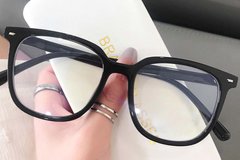 BS0406-0583_Black_Rectangular_TR90_Glasses_front
