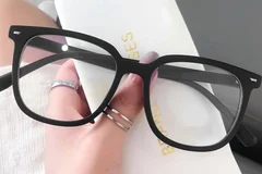 BS0406-0584_Black_Rectangular_TR90_Glasses_front