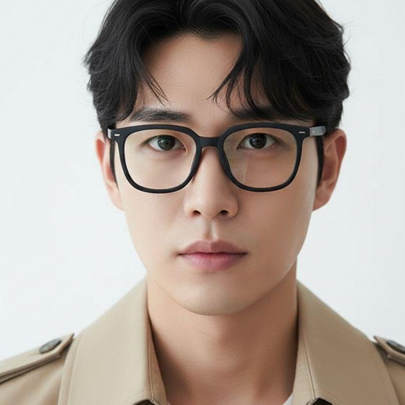 Gafas rectangulares negras TR90 #BS0406-0584